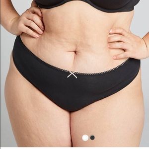 Black thong lace back